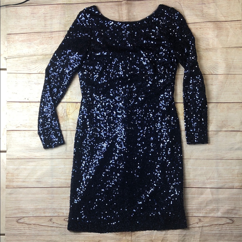 Ralph Lauren Elegant Blue Sequin Dress